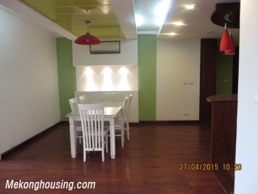 3 bedroom apartment with full furniture for rent on middle floor in E1 tower, Ciputra Hanoi 2