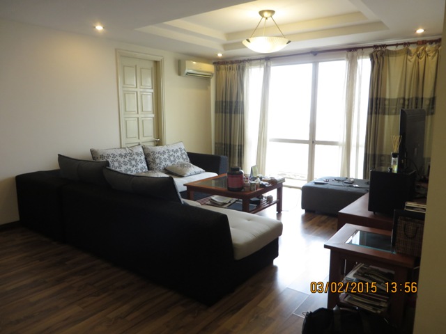 4 bedroom apartment with full furniture for rent in G2, Ciputra Hanoi, Westlake view