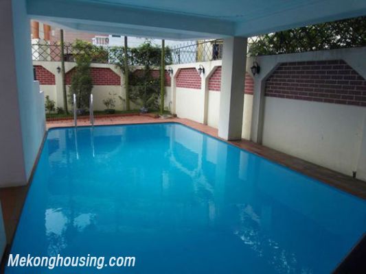 A large villa with 5 bedrooms, swimming pool and play ground for rent in Tay Ho 3