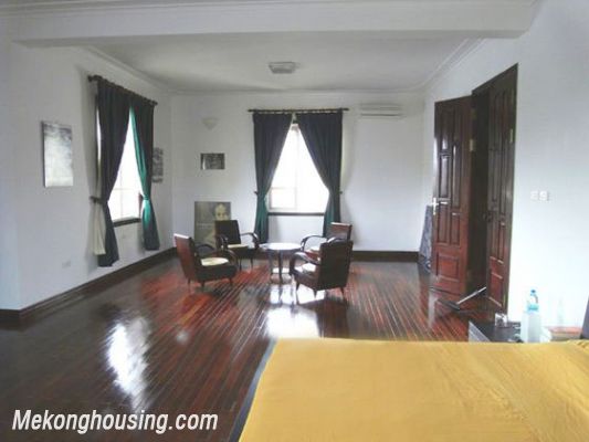 A large villa with 5 bedrooms, swimming pool and play ground for rent in Tay Ho 12