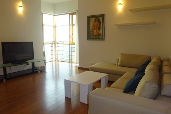 Beautiful 3 bedroom apartment with nice view for rent in E4 tower, Ciputra, Tay Ho, Hanoi