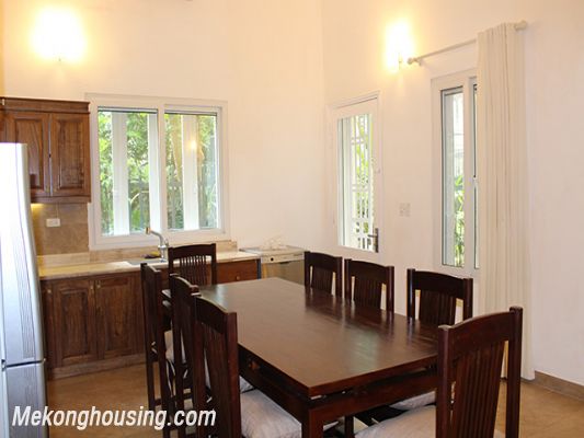 Beautiful private villa with 4 bedrooms, modern furniture, and big garden for rent in Nghi Tam village, Tay Ho district, Hanoi 10