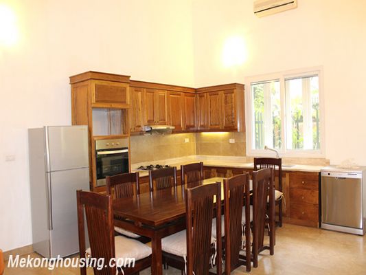 Beautiful private villa with 4 bedrooms, modern furniture, and big garden for rent in Nghi Tam village, Tay Ho district, Hanoi 11