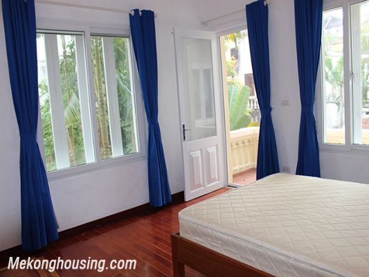 Beautiful private villa with 4 bedrooms, modern furniture, and big garden for rent in Nghi Tam village, Tay Ho district, Hanoi 16