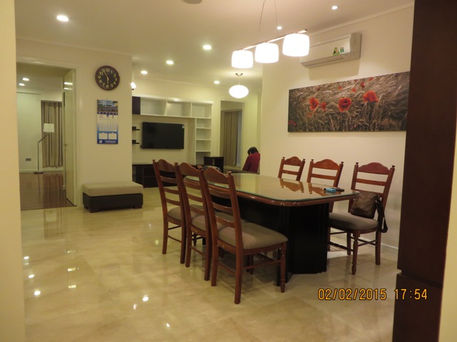 Bright and nicely furnished apartment for rent in L1 building, Ciputra Hanoi