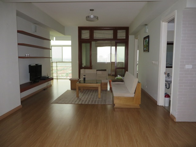 Fully furnished apartment on high floor with 3 bedrooms for rent in E1 building, Ciputra Hanoi