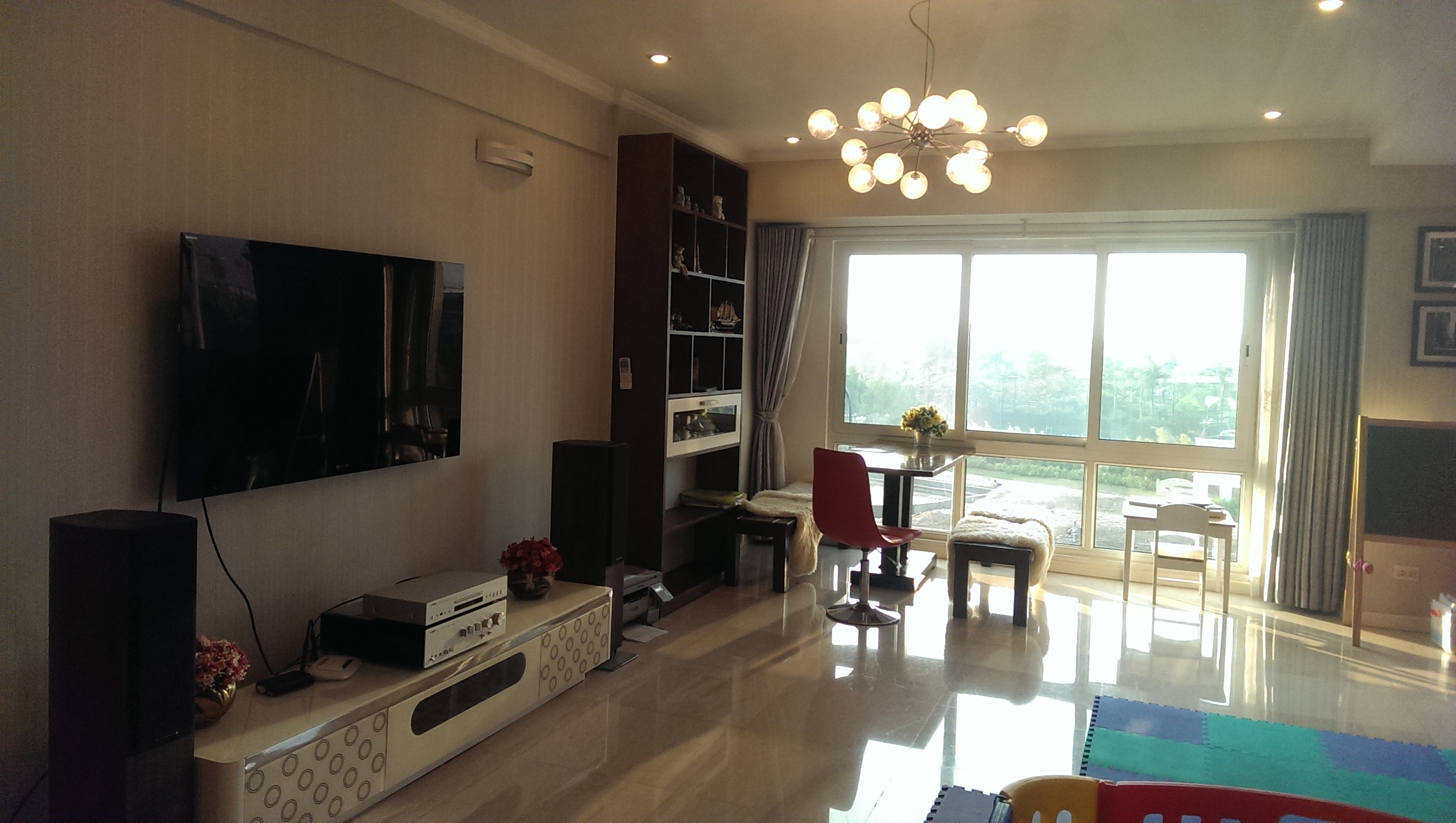 Luxury furnished apartment with 3 bedrooms and spacious living room for rent in P building, Ciputra Hanoi