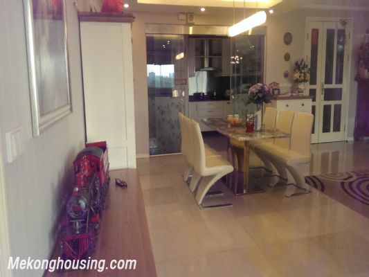 Luxury furnished apartment with 3 bedrooms and spacious living room for rent in P building, Ciputra Hanoi 2