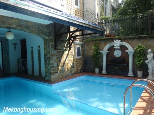 Luxury villa with 4 bedrooms, out-door swming pool, playground, garage for rent in To Ngoc Van street, Tay Ho district, Hanoi 7