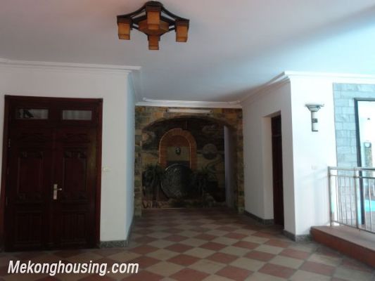 Luxury villa with 4 bedrooms, out-door swming pool, playground, garage for rent in To Ngoc Van street, Tay Ho district, Hanoi 10