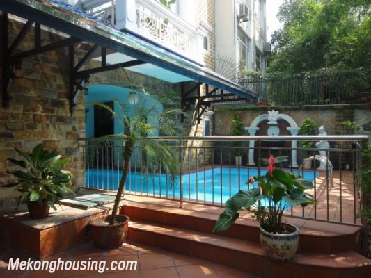 Luxury villa with 4 bedrooms, out-door swming pool, playground, garage for rent in To Ngoc Van street, Tay Ho district, Hanoi 9