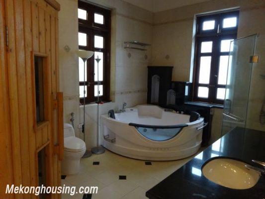 Luxury villa with 4 bedrooms, out-door swming pool, playground, garage for rent in To Ngoc Van street, Tay Ho district, Hanoi 17