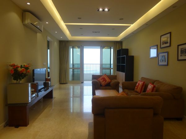 Modern apartment with 3 bedrooms for rent in P1 building, Ciputra Hanoi.