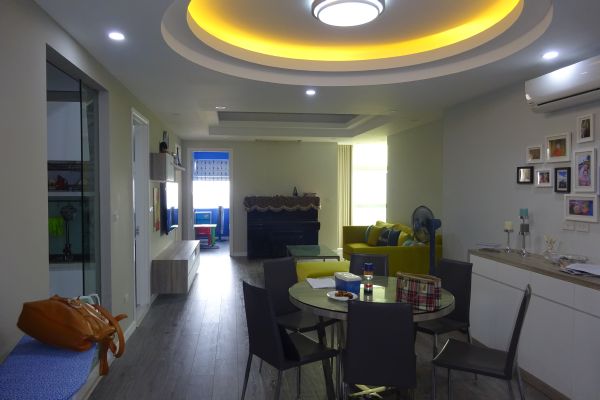 Modern renovated apartment with 3 bedrooms for rent in E5 tower, Ciputra Hanoi