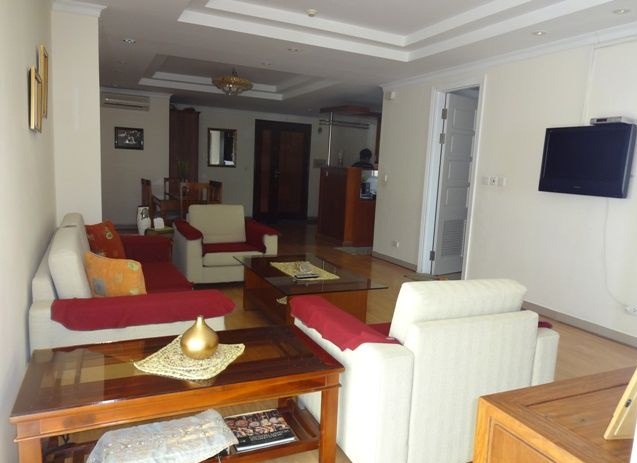 Nicely furnished apartment with 3 bedrooms on high floor in E4 building, Ciputra Hanoi